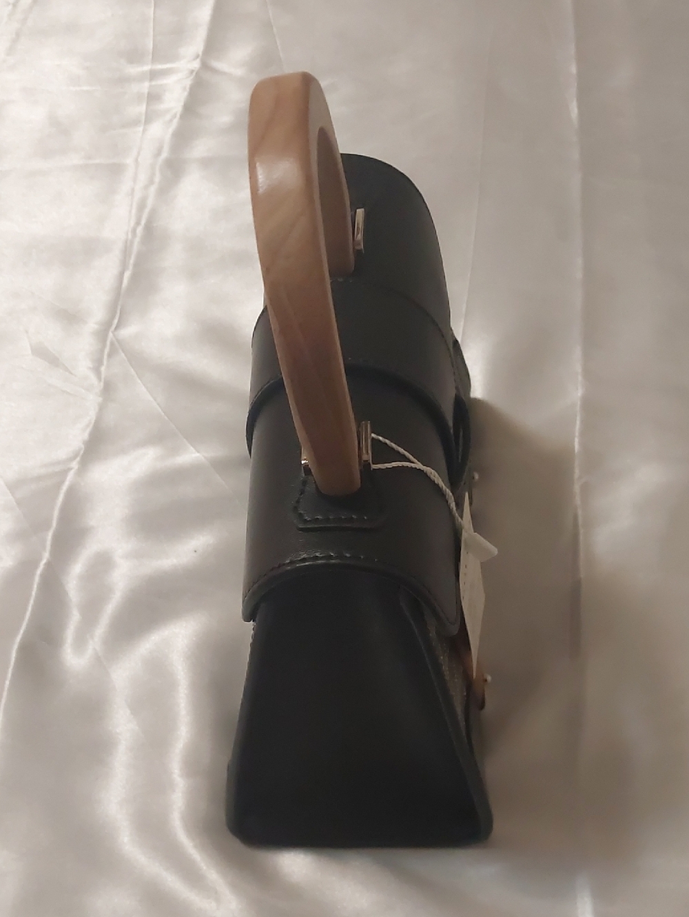 Luxury Black and Brown Top-Handle Women's Bag - Picture 5 of 7